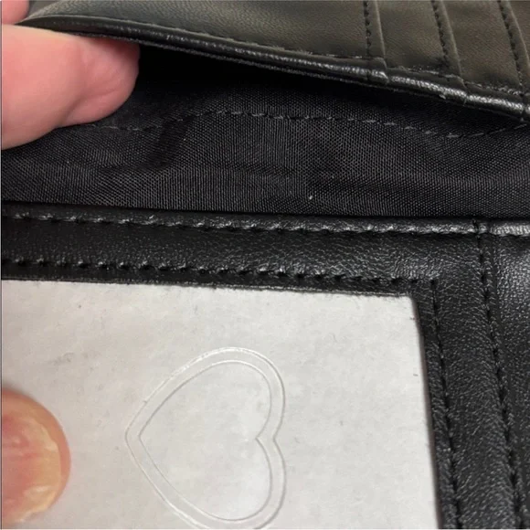 Betsey Johnson Black Floral & Leopard Chain Print Wallet - Picture 6 of 8